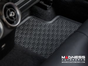 Alfa Romeo Giulia Floor Mat Set - All Weather Rubber Front/ Rear 4 Piece Set - Deluxe - RWD Model